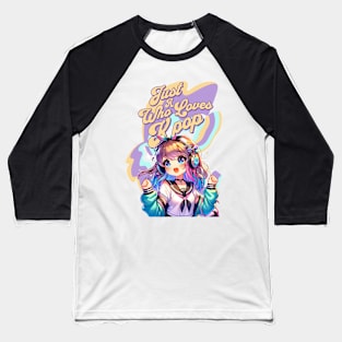 Just A Girl Who Loves K-Pop - Colorful Anime Music Fan T-Shir Baseball T-Shirt